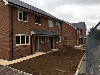 CG1 Outdoor view of house under construction