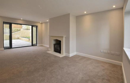 image-3 Large open plan bedroom with fireplace