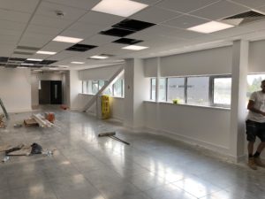 mf-ceiling-8 Tile and grid suspended ceiling in a commercial property