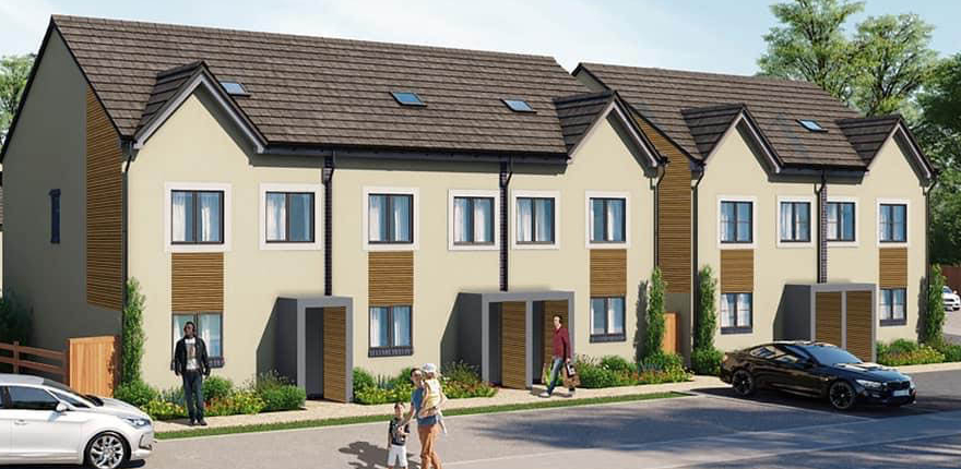 IMG_2969 Stock image of three new homes