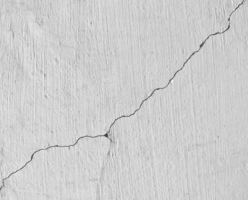 Cracks in plaster wall